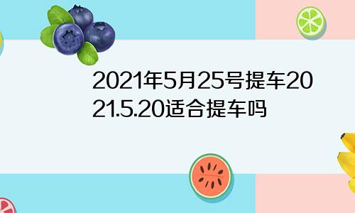 2021年5月25号提车2021.5.20适合提车吗