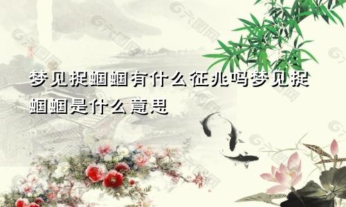 梦见捉蝈蝈有什么征兆吗梦见捉蝈蝈是什么意思