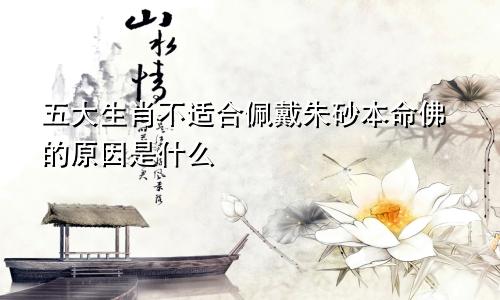 五大生肖不适合佩戴朱砂本命佛的原因是什么