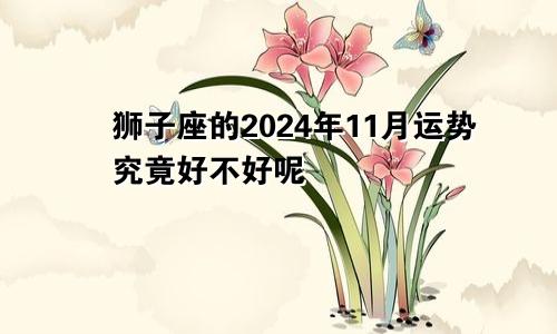 狮子座的2024年11月运势究竟好不好呢